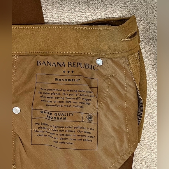 Banana Republic Faux Suede High Rise Cropped Pants Size 2/26P NWT - Picture 7 of 15